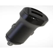 باشون 4 2 USB شاحن سيارة رقمي معدني أسود