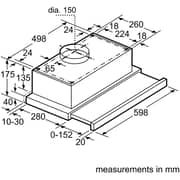 Bosch 60cm Cooker Hood DFT63CA50M