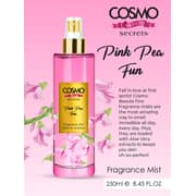 Cosmo Beaute Pink Pea Fun Fine Fragrance Body Mist - 250ml, Long Lasting, Body Spray, Aloe Vera Extracts, Smell All Day, Fresh Scents, Prime, Body Splash