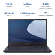 Asus Expertbook P2 Notebook Laptop Core i5-10210U 1.60GHz 8GB 1TB HDD Intel UHD Graphics FreeDOS 14inch FHD Start Black English/Arabic Keyboard