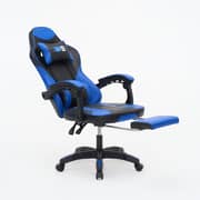 WB Gaming Chair with Adjustable Headrest & Footrest - Blue (WB029-2)