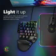 Vertux Combat QuickStrik One-Handed Gaming Keypad With Joystick Black