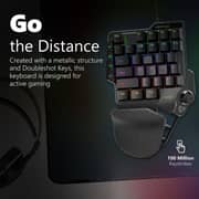 Vertux Combat QuickStrik One-Handed Gaming Keypad With Joystick Black