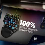 Vertux Combat QuickStrik One-Handed Gaming Keypad With Joystick Black