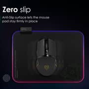 Vertux SwiftPad-L RGB LED Gaming Mouse Pad Black