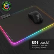 Vertux SwiftPad-L RGB LED Gaming Mouse Pad Black