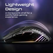 Vertux 6 Buttons Hex-Shell Wired RGB Gaming Mouse Black