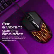 Vertux 6 Buttons Hex-Shell Wired RGB Gaming Mouse Black