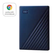 Western Digital Portable Hard Drive For Chromebook - 2tb Navy Blue (wdbb7b0020bbl-wesn)