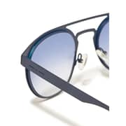 Italia Independent Unisex Round Shape Sunglasses With Navy Blue Thin Metal Frame 020.021