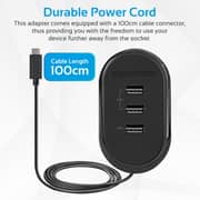 Promate 3-Port USB-C Charger Black