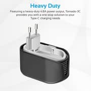 Promate 3-Port USB-C Charger Black