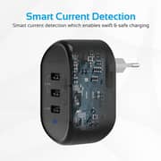 Promate 3-Port USB-C Charger Black