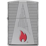 ولاعة زيبو كلاسيكية طراز 167 Ae400612burj تصميم خليفة محفور بعمق | أرمور كروم| لون فضي