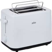 Braun Bread Toaster with 2 Slots, White Finish – HT1010WH