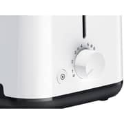 Braun Bread Toaster with 2 Slots, White Finish – HT1010WH