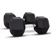 Sparnod Fitness Hex Dumbbells 2.5KG Each X 2 Rubber Coated Non-slip Handle For Or Muscle Toning And Full Body Workout