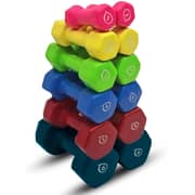 Sparnod Fitness Anti-slip And Anti-roll Hex Vinyl Dumbbells 2KG Each X 2 For Workout, Exercise & Fitness