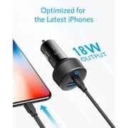 Anker PowerDrive Car Charger With USB To Lightning Cable 0.9m Black