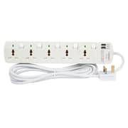 Terminator Brand Universal Power Extension Socket With 2 Usb - 5 Way 3m