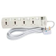 Terminator Brand Universal Power Extension Socket With 2 Usb - 4 Way 3m