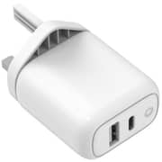 Trands Dual Port Wall Charger Woth Lightning To USB Type-C Cable 1m White