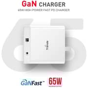 Trands 65Watts Dual Port Fast Charger White