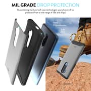 Tudia Merge Designed For Oneplus 7t Pro Case / Cover Dual Layer With Extreme Protection - Metallic Slate