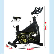 Sparnod Fitness SSB-16 Commercial Spin Bike Exercise Cycle with Comfortable Seat Cushion, Silent Belt Drive, Heavy Flywheel for Cardio Training and Workout