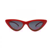 Ocean Glasses Sunglass Manhattan, Shiny Red Frame With Smoke Lens