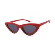Ocean Glasses Sunglass Manhattan, Shiny Red Frame With Smoke Lens