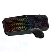 Meetion Rainbow Backlit Gaming Keyboard and Mouse Set Black