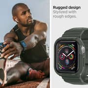 Spigen Rugged Armor PRO designed for Apple Watch Band with Case for Series 8/7 (41mm) and Series SE2/6/SE/5/4 (40mm) - Military Green