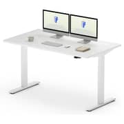 Mahmayi All-in-one Standing Desk With Adjustable Height | Usb Charging| Table With Storage Drawer (without Usb Charging Ports, White)
