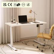 Mahmayi All-in-one Standing Desk With Adjustable Height | Usb Charging| Table With Storage Drawer (without Usb Charging Ports, White)
