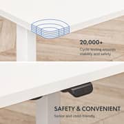 Mahmayi All-in-one Standing Desk With Adjustable Height | Usb Charging| Table With Storage Drawer (without Usb Charging Ports, White)