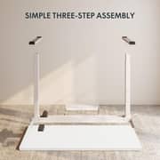 Mahmayi All-in-one Standing Desk With Adjustable Height | Usb Charging| Table With Storage Drawer (without Usb Charging Ports, White)