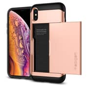 Spigen Slim Armor Cs Card Slot Wallet Designed For Iphone Xs Max Cover/case - Blush Gold