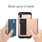 Spigen Slim Armor Cs Card Slot Wallet Designed For Iphone Xs Max Cover/case - Blush Gold