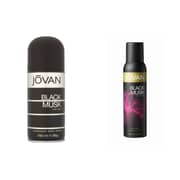 Jovan Bundle Offer Of Black Musk Deodorant Women 150ml & Men 150ml