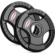 Sparnod Fitness Olympic Grip Plate Iron Weight Plate 7.5KG Each X 2 For Strength Training, Weightlifting And CrossFit