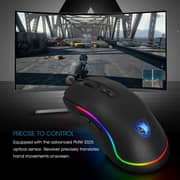 Sades Revolver RGB Gaming Mouse 1.8m Black