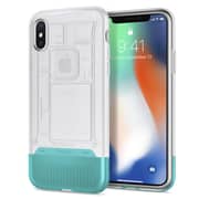 Spigen Classic C1 Designed For Iphone X Cover/case - Snow (white/blue) 10th Anniversary Limited Edition