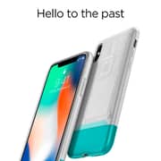 Spigen Classic C1 Designed For Iphone X Cover/case - Snow (white/blue) 10th Anniversary Limited Edition