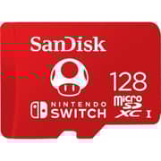 SanDisk UHS-I Nintendo Switch Micro SDXC Card 128GB Red SDSQXAO-128G-GN3ZN