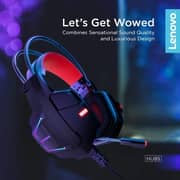 Lenovo HU85 Wired On-Ear Gaming Headset Black