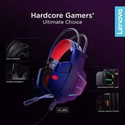 Lenovo HU85 Wired On-Ear Gaming Headset Black