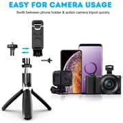 Gosmart T02 100cm Selfie Stick & Tripod, Action Camera, Mobile Extendable Tripod Stand With Wireless Remote Control For Live Streaming, Work, Vlogging, Lightweight, Travel Tripod