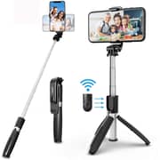 Gosmart T02 100cm Selfie Stick & Tripod, Action Camera, Mobile Extendable Tripod Stand With Wireless Remote Control For Live Streaming, Work, Vlogging, Lightweight, Travel Tripod