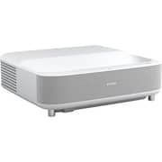 Epson Epiqvision Ultra Ls300 Smart Streaming Laser Short Throw Projector, 3600 Lumens Hdr Android Tv Sports - White